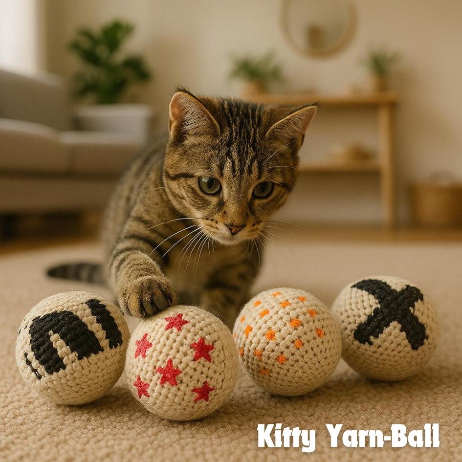Ovillo de lana Kitty (paquete de 4)