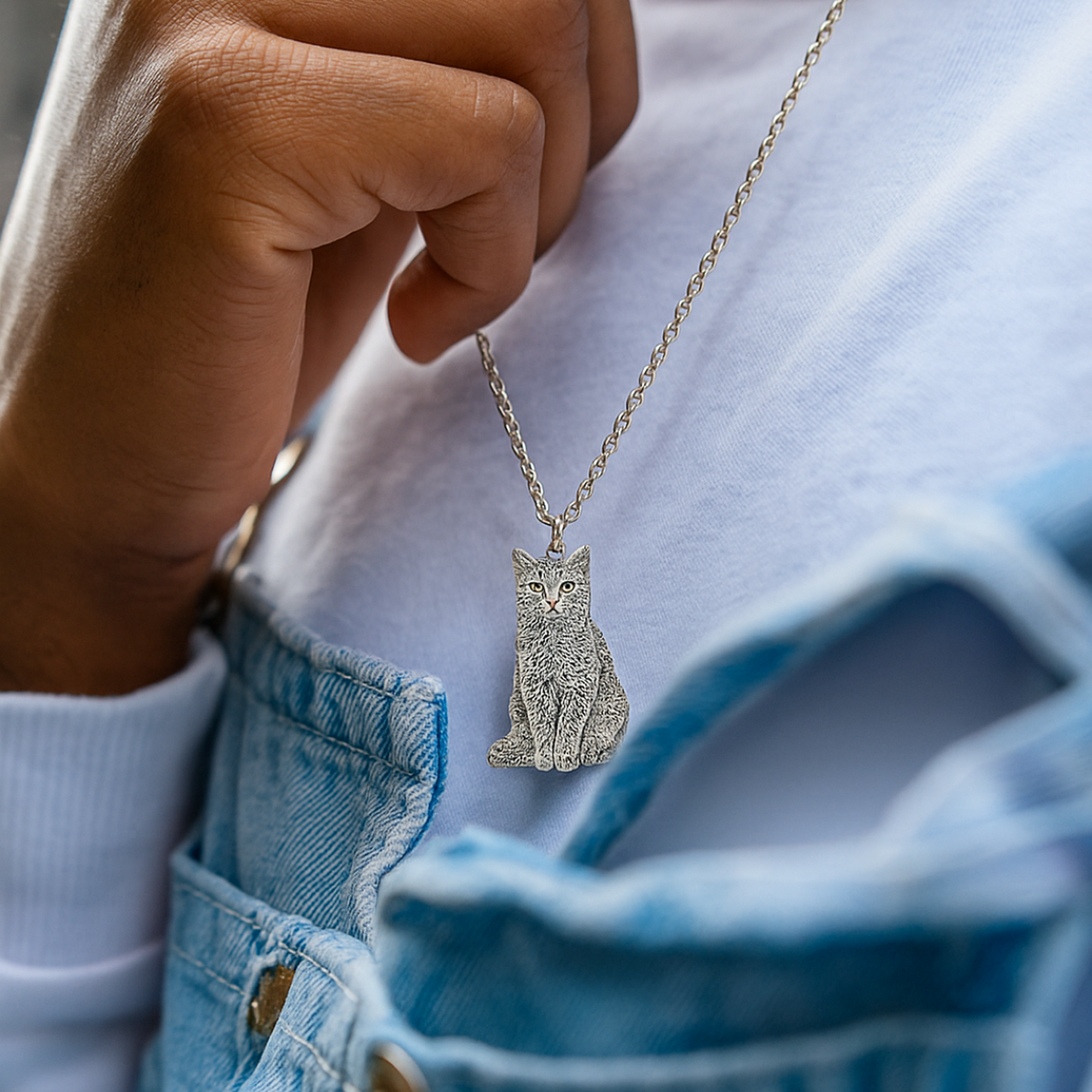 Custom-Made Kitty Charm - carry your kitty with you, forever