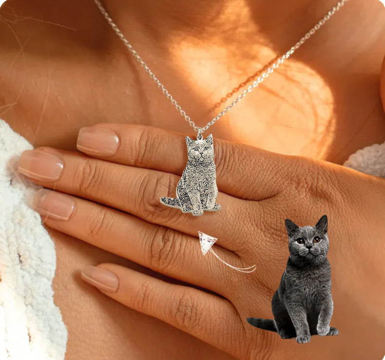 Custom-Made Kitty Charm - carry your kitty with you, forever
