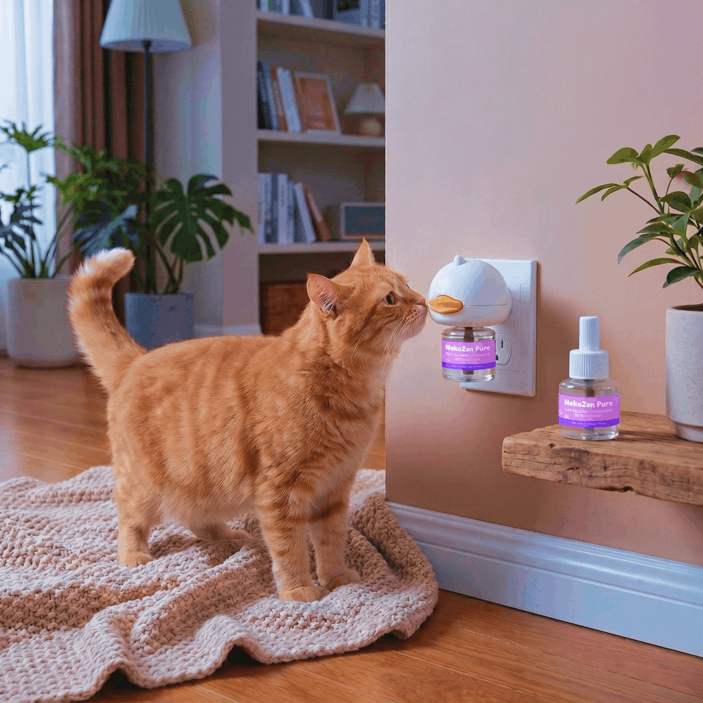NekoZen Pure diffuser with cat
