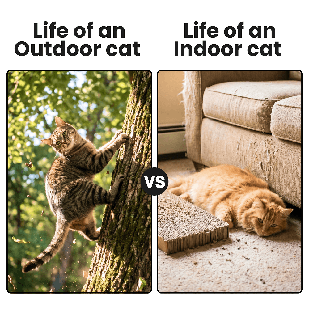 Life of an outdoor cat vs indoor cat