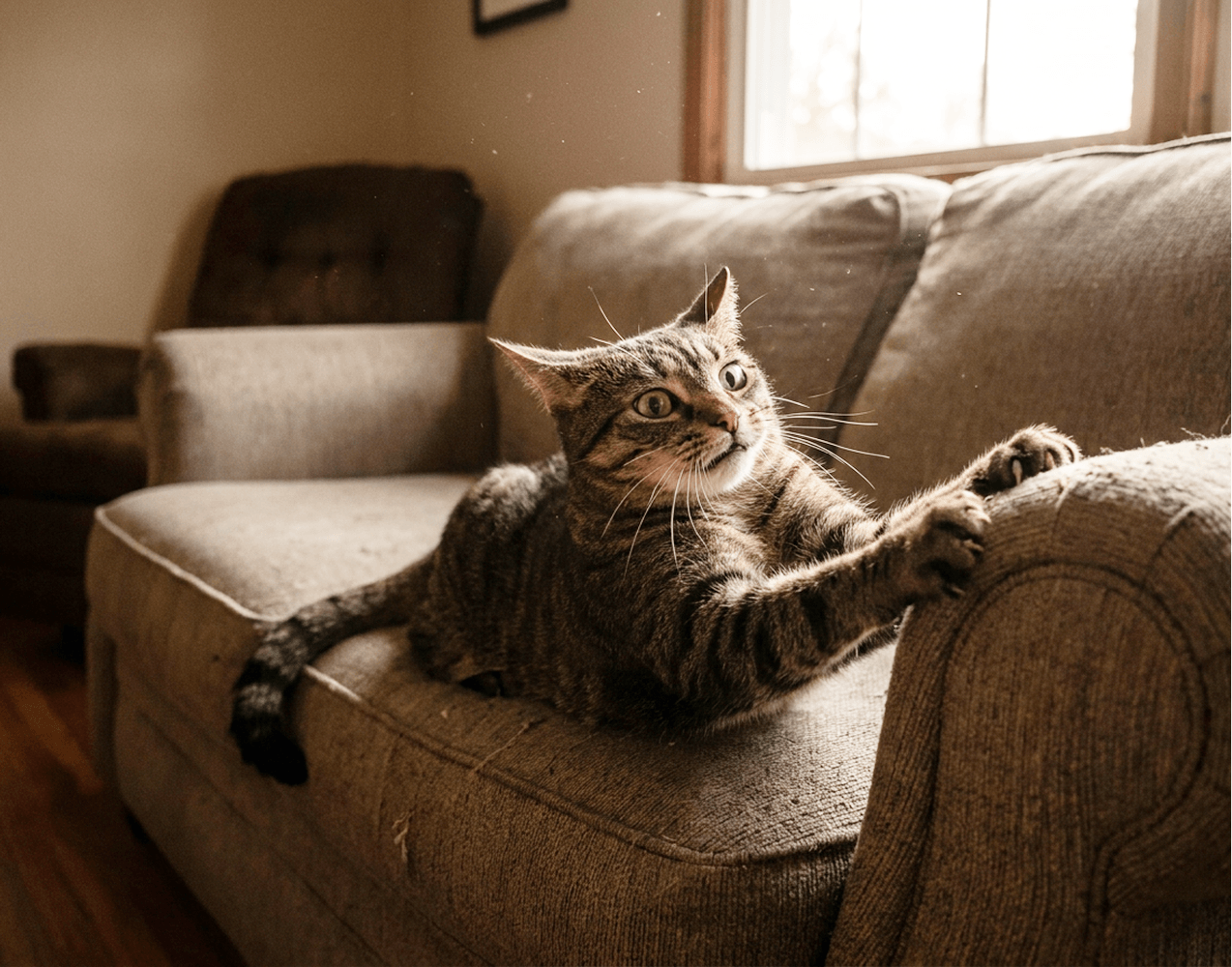 Cat scratching